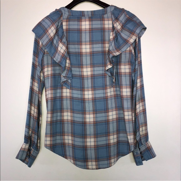 Mossimo Supply Co Ruffle Flannel Shirt XS - Picture 4 of 5